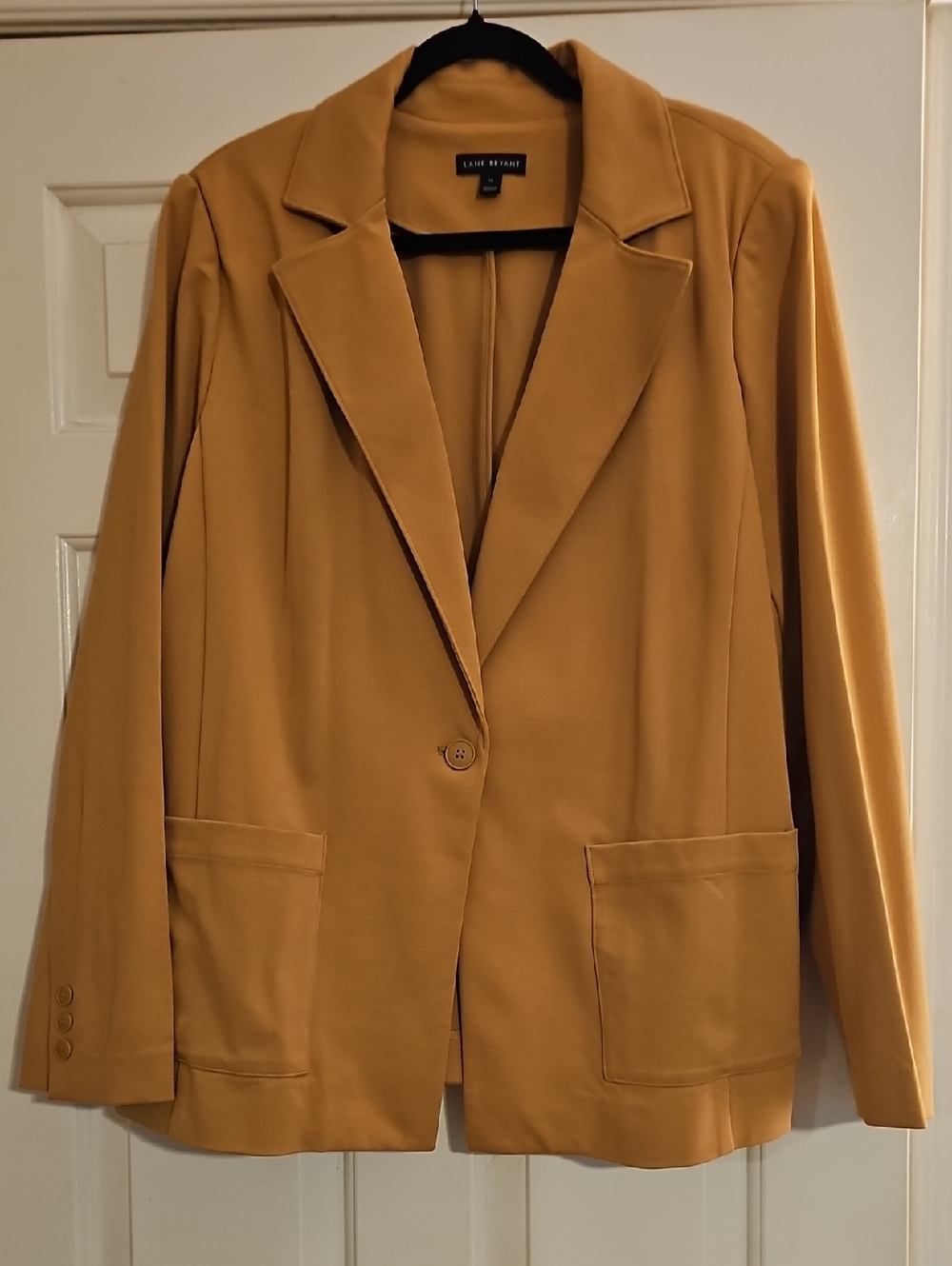 Lane Bryant Camel Color Single-Button Blazer